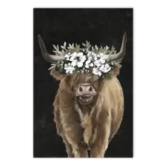 Highland Cow Portrait 16" x 24" Canvas Wall Art