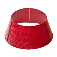 Glitzhome&reg; 22" Hammered Metal Tree Collar Red