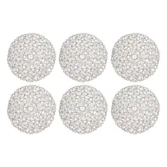 DII&reg; Woven Paper Round Placemats, 6ct. Gray