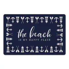 The Beach is My Happy Place Floor Mat