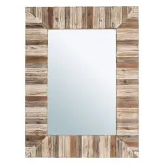 Glitzhome&reg; 39.5" Rectangle Wooden Farmhouse Wall Mirror