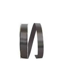 JAM Paper 7/8" x 100yd. Single Face Satin Allure Ribbon Gunmetal Gray