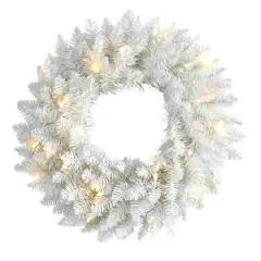 18" Pre-Lit Colorado Spruce Christmas Wreath