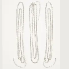 Rhodium Curb Chain Necklaces By Bead Landing&trade;