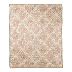 Orange Ikat Coral Fleece Blanket