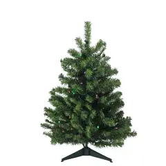 3ft. Pre-Lit Canadian Pine Artificial Christmas Tree, Multicolor LED Lights