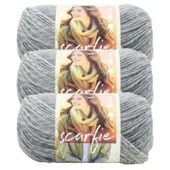 3 Pack Lion Brand&reg; Scarfie&reg; Yarn Cream/Silver
