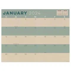TF Publishing 2024 Kraft Medium Desk Pad Monthly Blotter Calendar