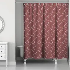 Wheat Pattern Shower Curtain Maroon