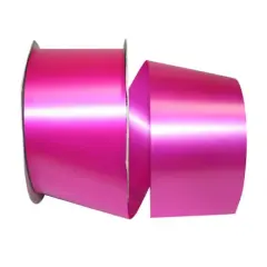 JAM Paper 2.5" x 100yd. Plastic Florentine Ribbon Fuchsia