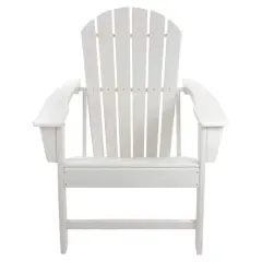 White All Weather Recycled Plastic Outdoor Adirondack Chair