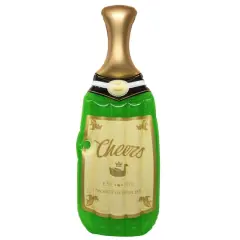 94" Green & Gold Champagne Bottle Swimming Pool Float
