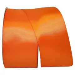 JAM Paper 2.5'' x 50yd. Double Face Satin Ribbon Tangerine