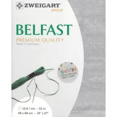 Zweigart&reg; Belfast Vintage 32 count Pre-Cut Fabric Gray