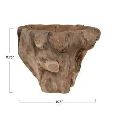 Hello Honey&reg; 11" Decorative Teakwood Bowl