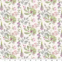 Suzanne Nicoll Peony Tossed Floral Cotton Fabric
