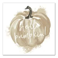 Hello Pumpkin Fall Canvas Wall Art