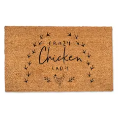 Crazy Chicken Lady 30" x 18" Door Mat