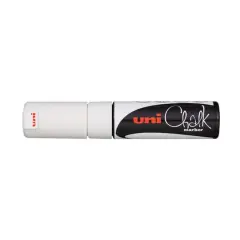 Uni Broad Chisel Tip Chalk Marker White