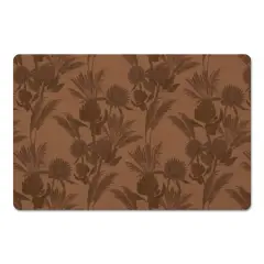 Tonal Protea Blooms Floor Mat Rust Tones