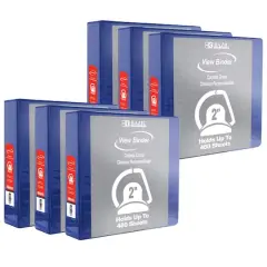 BAZIC&reg; 2" Slant D Ring View Binder with 2 Pockets, 6ct. Blue