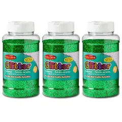 Charles Leonard Creative Arts&trade; 16oz. Glitter, 3ct. Green
