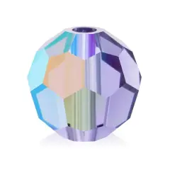 John Bead Preciosa 4mm Czech Crystal Glass Faceted Round Beads, 40ct. Tanzanite AB