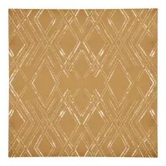 Diamond Cotton Twill Napkin Gold and White