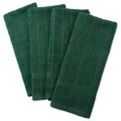 DII&reg; Windowpane Terry Dish Towels, 4ct. Dark Green