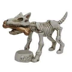 4.5" Skeleton Dog with Bone & Food Bowl Tabletop D&eacute;cor by Ashland&reg;
