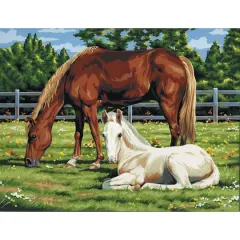 Royal & Langnickel&reg; Painting by Numbers&trade; Artist Canvas Series Horses in Field Kit