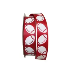 Reliant 1.375" x 100yd. Football Goal Ribbon Red and White