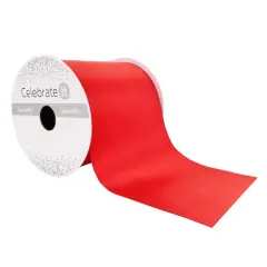 4" x 10yd. Satin Ribbon by Celebrate It&reg; Specialty Red