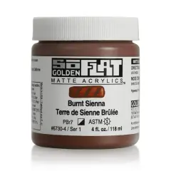 Golden&reg; SoFlat Matte Acrylic Paint, 4oz. Burnt Sienna