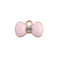 John Bead Sweet & Petite Bow Charms, 10ct. Pink