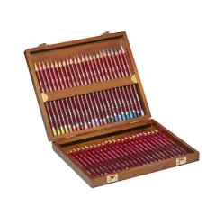 Derwent&reg; 48 Color Pastel Pencil Wood Box Set