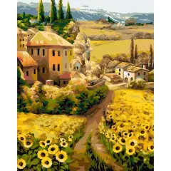 Crafting Spark Midday in Tuscany Painting by Numbers Kit