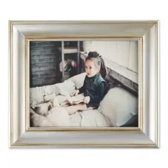 DII&reg; Antique Silver Rub 8" x 10" Farmhouse Picture Frame
