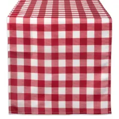 DII&reg; 72" Red Check Outdoor Table Runner