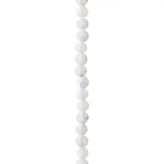 Matte White Crackle Agate Round Beads, 6mm by Bead Landing&trade;