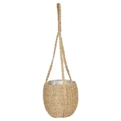 Hello Honey&reg; Handwoven Hanging Seagrass Basket Planter