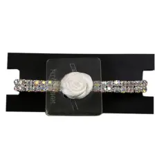 Jam Paper Sophisticated Lady Floral Bracelet Iridescent