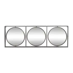 52" Gray Metal Modern Wall Mirror