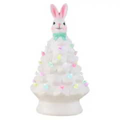 Mr. Cottontail White 8" Ceramic Easter Bunny Tree