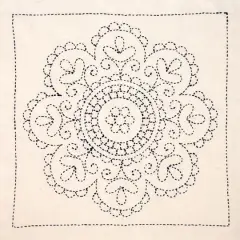 Sashiko World Hungary Rose Medallion Stamped Embroidery Kit