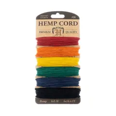 Hemptique&reg; Crafter's Favorite 20lb. Crayon Rainbow Hemp Cord Mix