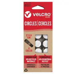 VELCRO&reg; Brand White Stick 'Em Circles