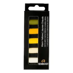 Rembrandt 5 Color Warm Yellows Half Stick Soft Pastel Set