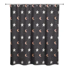 Moon & Stars Pattern Shower Curtain