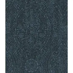 RoomMates Ornate Ogee Peel & Stick Wallpaper Blue and Black